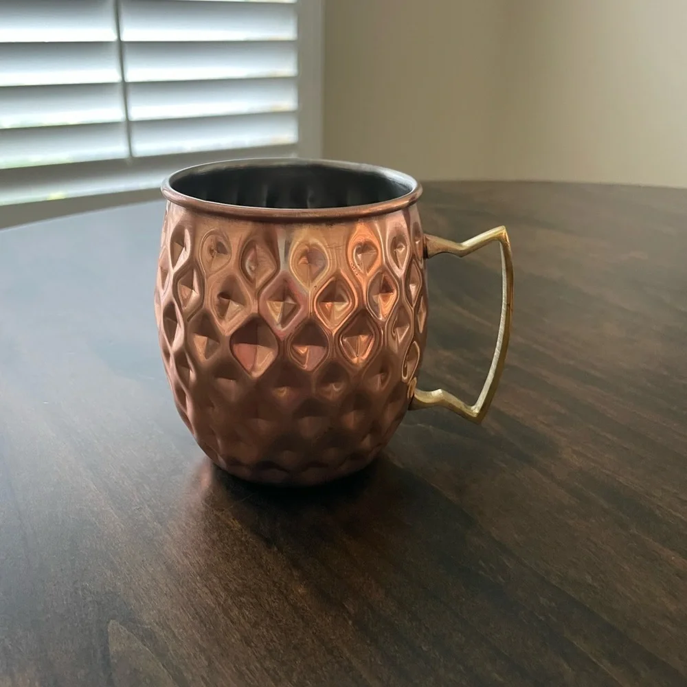 Hammered Copper Moscow Mule Pitcher and Mug Set